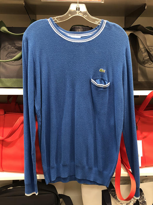 19新款  Lacoste/拉科斯特 男长袖口袋针织衫AH9549 商品图0