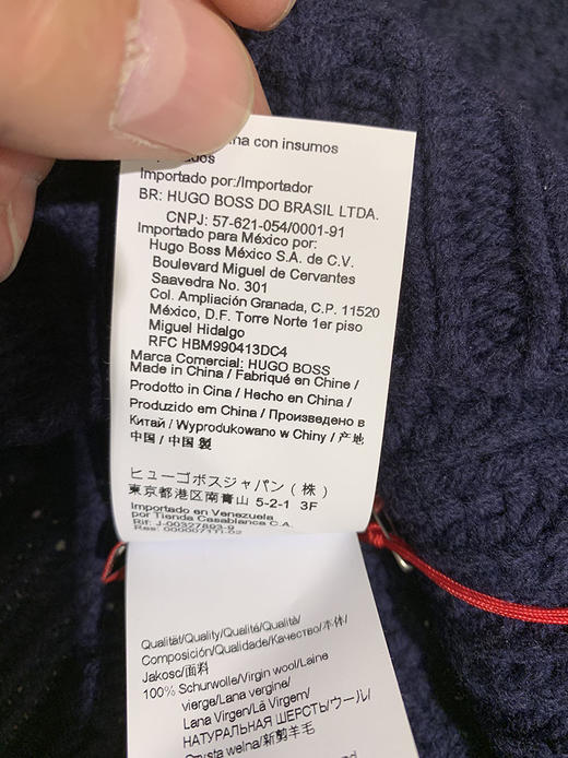  Hugo Boss  秋冬新款红标男女羊毛保暖针织线帽50363304 商品图3