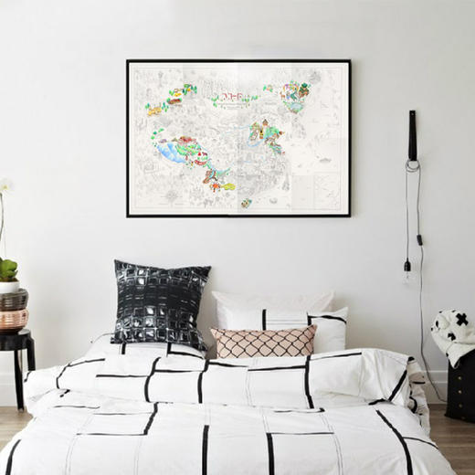 TOPDOT彩绘中国地图 | 旅游绘画学生儿童客厅挂图装饰画贴 商品图2