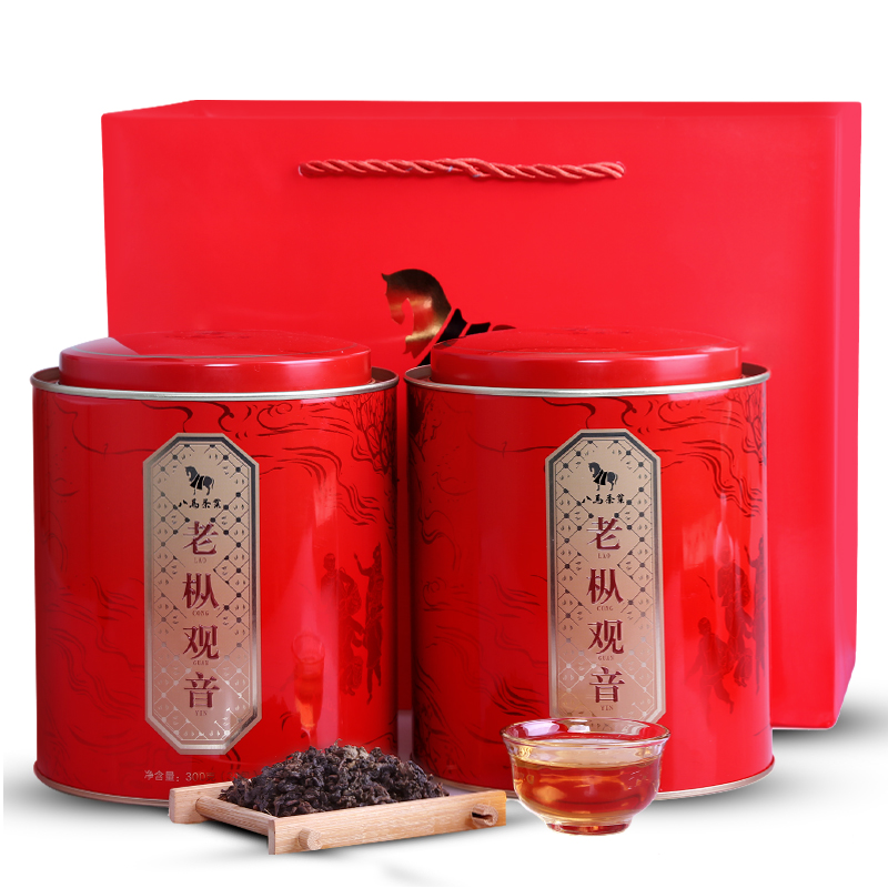 八马茶业 铁观音茶叶 浓香型乌龙茶安溪原产 铁观音老枞两罐600g