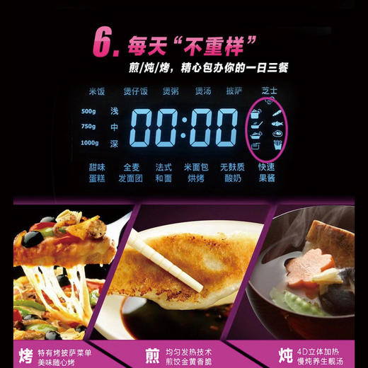 北美电器（ACA）面包机全自动家用 厨神 一机八能面点电饭煲AB-IPN16 商品图4