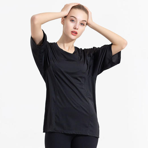 FS198梵美人瑜伽服罩衣（锦纶+氨纶）黑色 商品图3