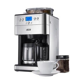 北美电器（ACA）咖啡机全自动磨豆 1.8L美式滴漏家用型 AC-M18A