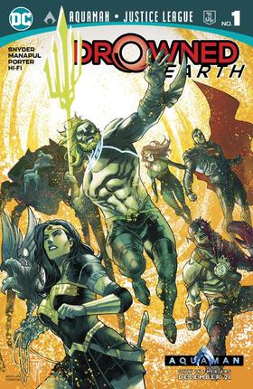 海王/正义联盟 地球沉没 斜线 Aquaman Justice League Drowned Earth（2018）普封