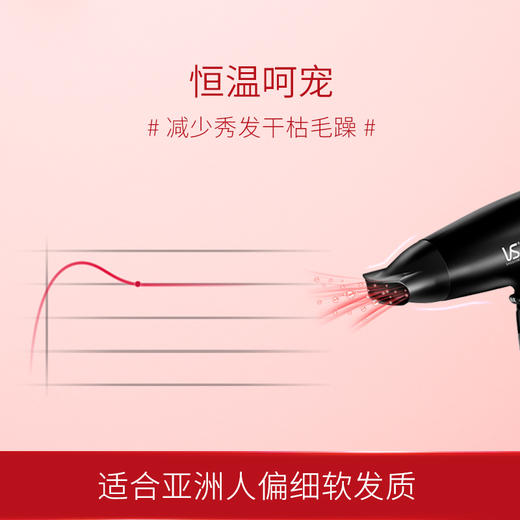 沙宣（VS）电吹风机家用 大功率强风吹风筒VS9142BCN （1600W） 商品图3