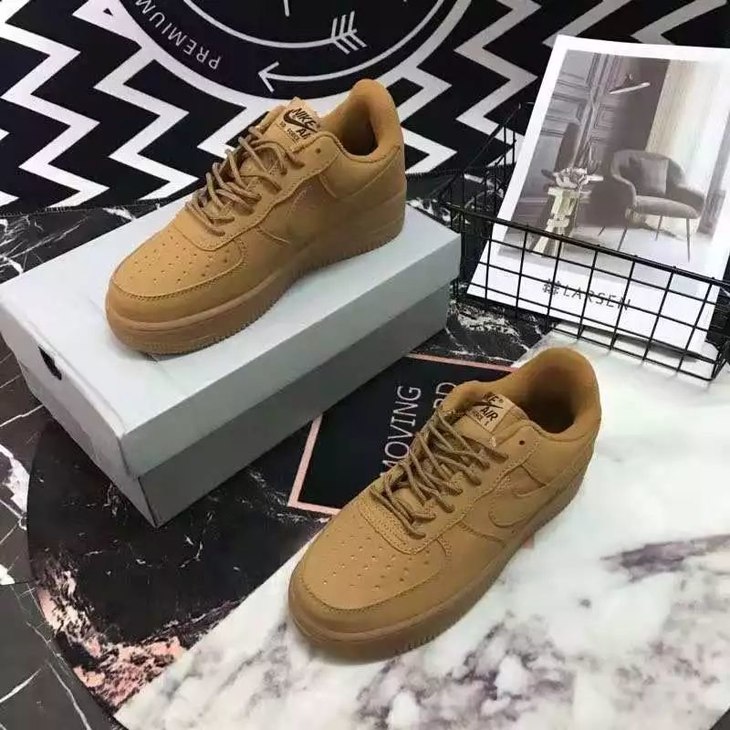 98 2018秋冬款air force1 af1简版ow联名空军一号小麦