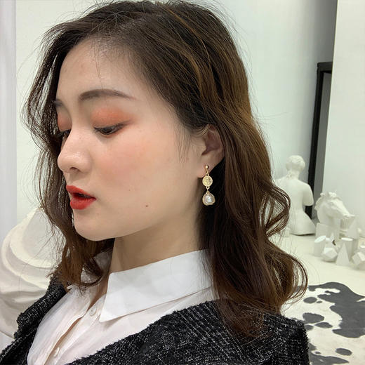 S925女长款气质韩国时尚百搭高级感个性网红简约耳饰TZW 商品图2