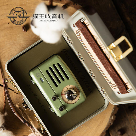 猫王收音机 MW-1A Tesslor 猫王小王子OTR MINI复古绿 便携式蓝牙音箱 商品图2