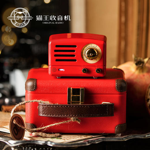 猫王收音机 MW-1A Tesslor 猫王小王子OTR MINI嬉皮红 便携式蓝牙音箱 商品图1