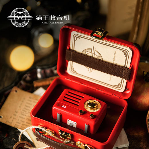 猫王收音机 MW-1A Tesslor 猫王小王子OTR MINI嬉皮红 便携式蓝牙音箱 商品图2