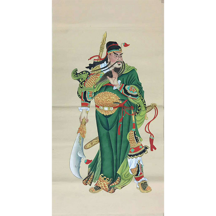 字画关公站式 客厅装饰画现代简约三联沙发背景墙画办公室挂画书房静
