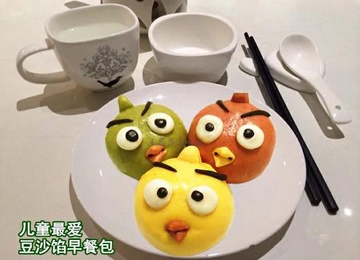 希良愤怒的小鸟豆沙馅10只手工卡通包子儿童早餐馒头速冻面食点心 商品图2