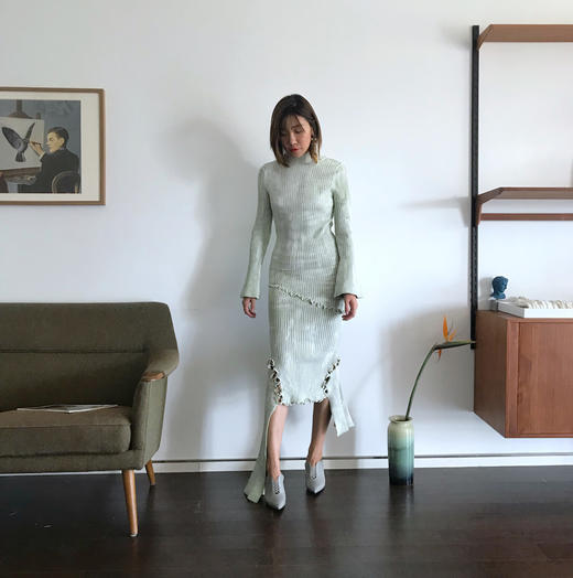 Hand Painted Rib-knit Sweater 商品图1