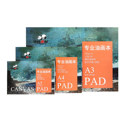 中盛画材油画布本油画纸本油画布丙烯本初学练习油画纸本油画颜料 商品图4
