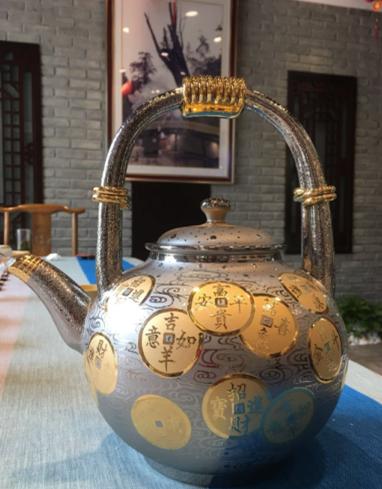 台湾大师 风清堂 刘武 双金钱满满壶 商品图1