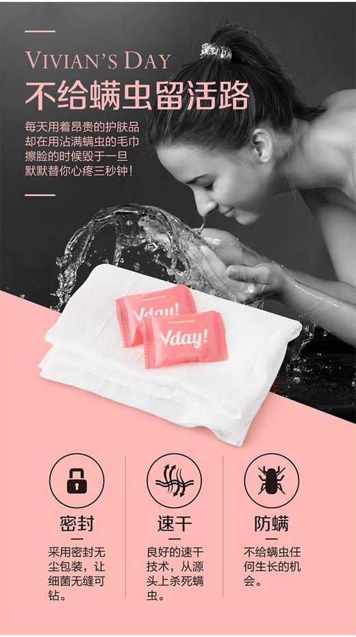 【还在用传统的毛巾吗？】Vdays糖果式密封面巾100%植物纤维压缩巾  可重复使用8次以上 商品图5