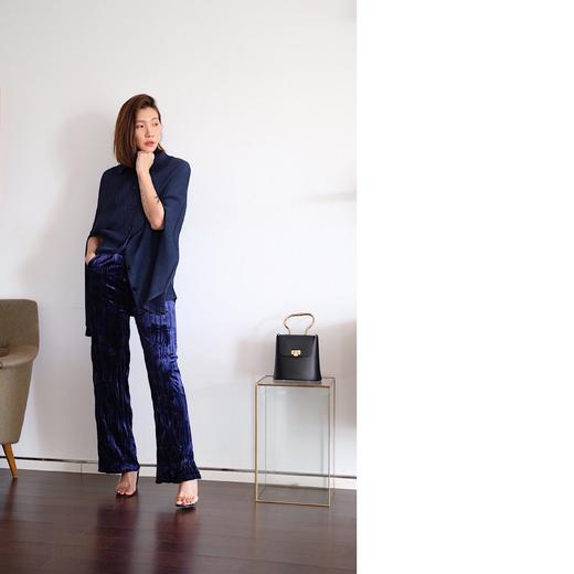 crushed  velvet tailored trousers 商品图2