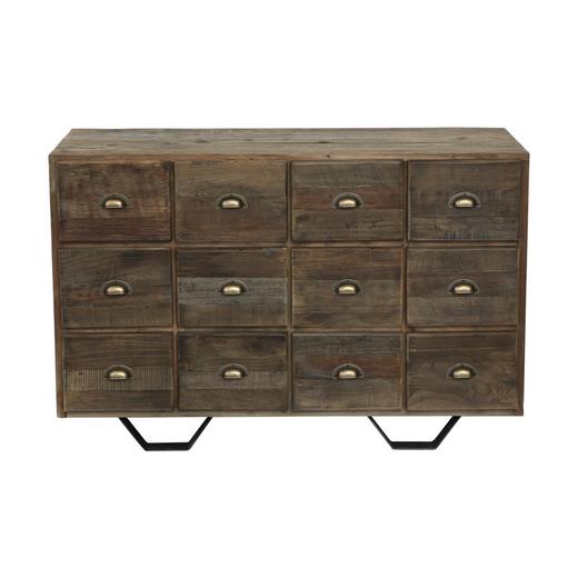 新仿榆木+杉木新中式中号多屉柜抽屉柜玄关柜QQ18050004 Newly made Elm wood and fir wood Middle chest of drawers 商品图1