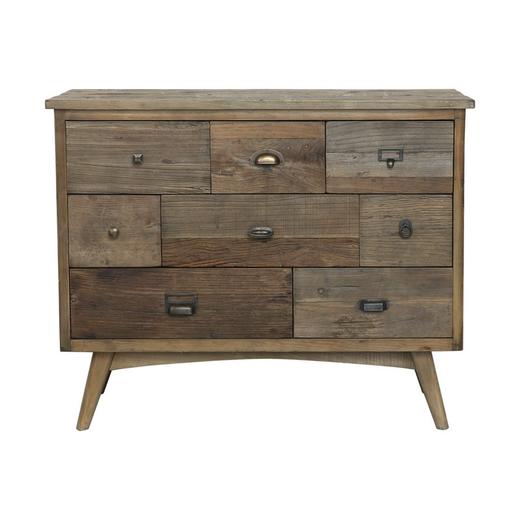 新仿榆木+杉木新中式小号多屉柜抽屉柜玄关柜QQ18050003 Newly made Elm wood and fir wood Small chest of drawers 商品图1