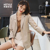 韩都衣舍2019春装新款韩版女装宽松条纹休闲小西装外套JZ10344瑭 商品缩略图0