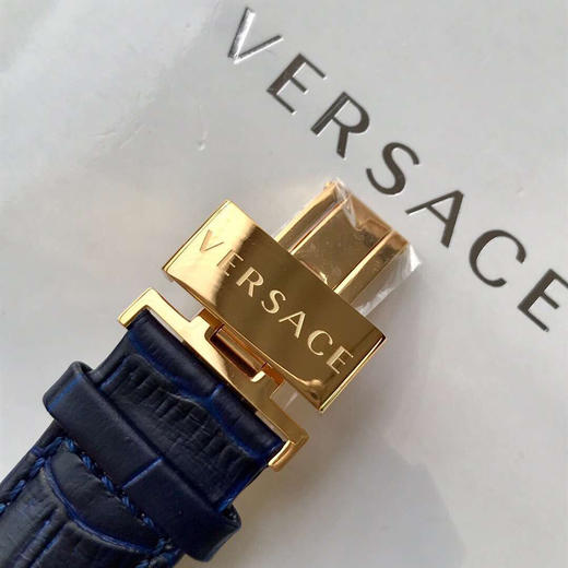 原单品质 Versace范思哲闹铃29G系列石英男表，45mm表径，Gmt双地时区功能，蓝宝石镜面，表面镀双层蓝色反光膜，雕刻美杜莎(Medusa)立体人头，全套专柜包装 商品图8