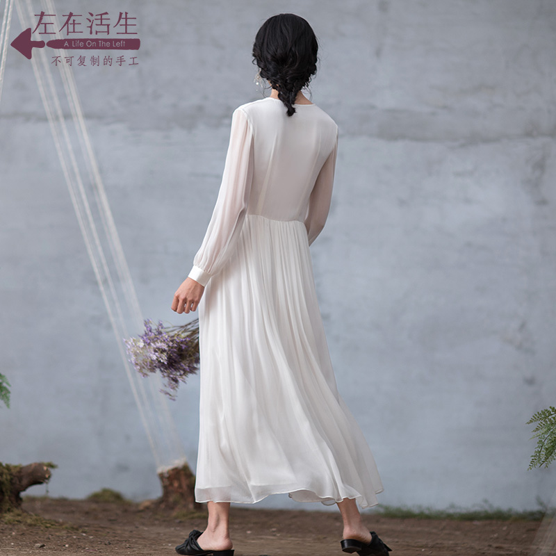 【林栖推荐】桑蚕丝手工绣花仙女真丝连衣裙在左1902430-1972104020