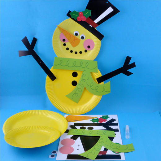 幼儿园装饰早教创意手工DIY   纸盘雪人 三款单个装 商品图2