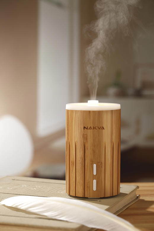 NAKVA 超声波香薰机RAD-210 家居香薰灯卧室加湿器精油炉空气净化器 竹子原色 商品图0