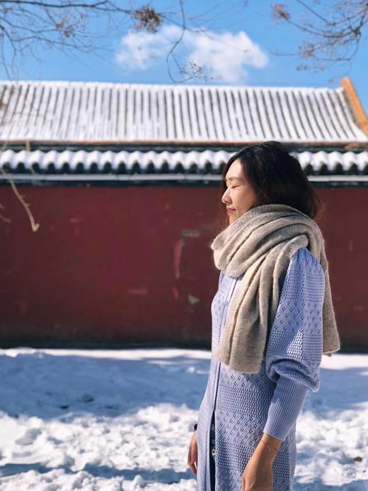 TYNVIE 羊绒羊毛混纺 钩花长外套 三色可选 商品图4