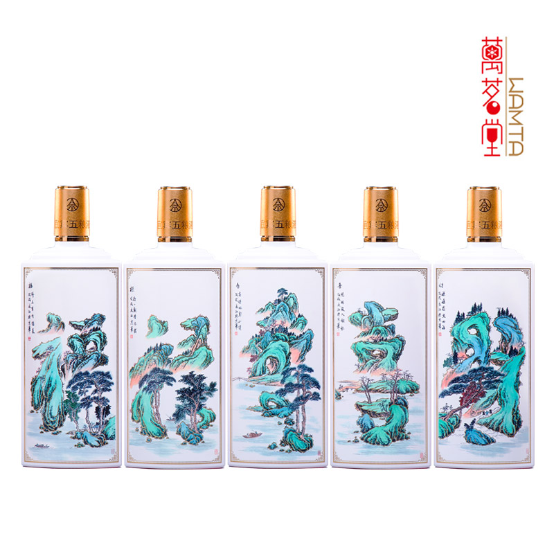 宜宾五粮液股份有限公司出品 52度春夏秋冬五福吉运酒
