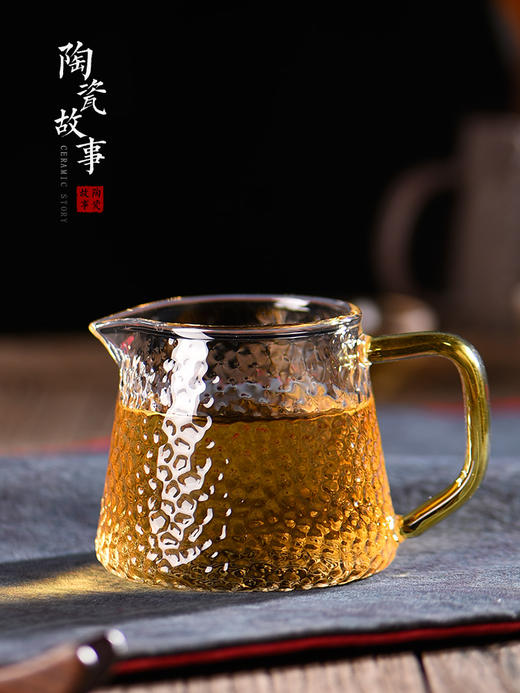 公道杯-玻璃公道杯-锤纹琳琅公杯大小2款 商品图0