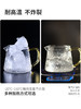 公道杯-玻璃公道杯-锤纹琳琅公杯大小2款 商品缩略图3
