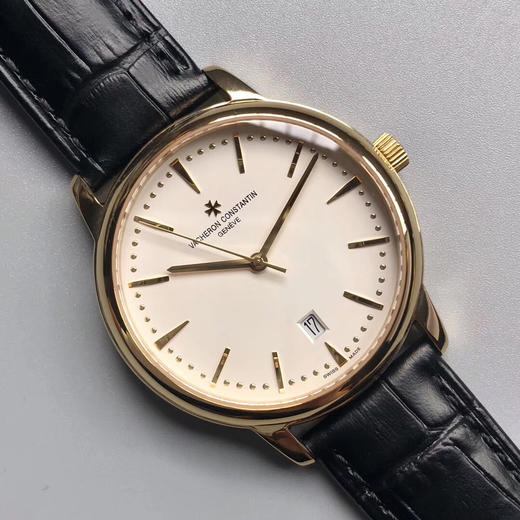     江诗丹顿 传承系列Vacheron Constantin，机械腕表 直径40毫米，三针日历显示超薄男表，316L精钢表壳，搭配进口超薄9015自动机械机芯 商品图1