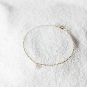 YIN「莹」暖金珍珠系列18K金AKOYA珍珠手链