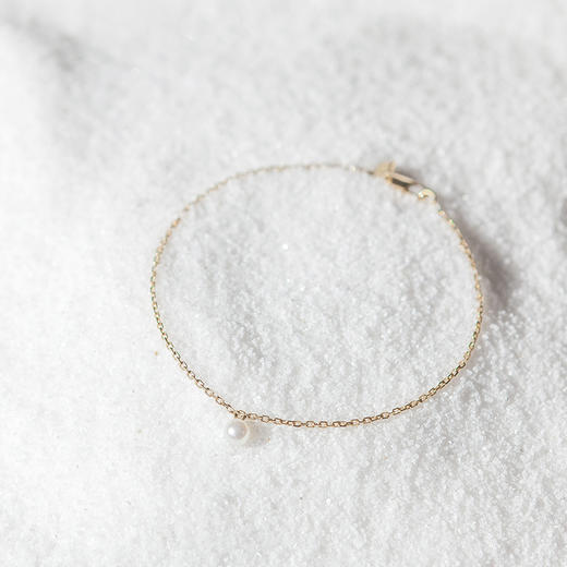 YIN「莹」暖金珍珠系列18K金AKOYA珍珠手链 商品图0