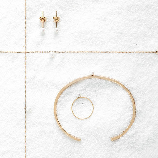 YIN「莹」暖金珍珠系列18K金AKOYA珍珠手链 商品图2