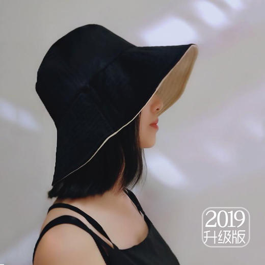 【双面戴渔夫帽 双层防晒 零透光】日系女渔夫帽 春夏百搭遮阳帽 商品图1