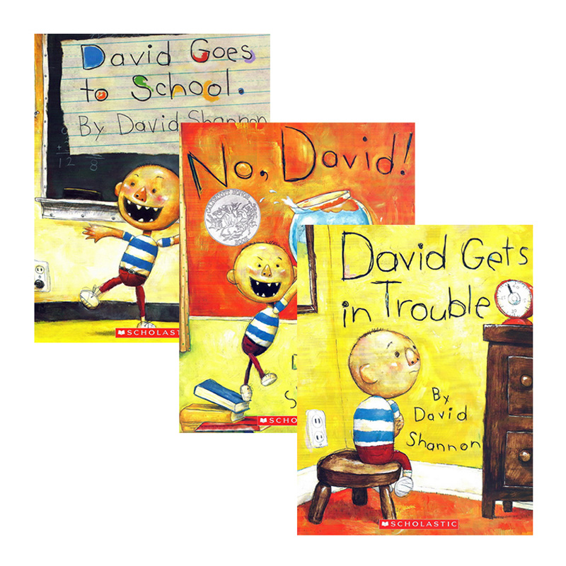 no david大卫不可以3册合售 david goes to school/david gets in