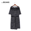 VIA BEANS 圆领蕾丝横条纹短袖连身裙\9022200011 商品缩略图4