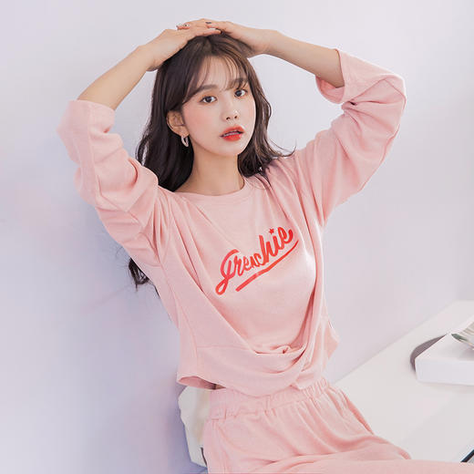 韩都衣舍2019春季新款韩版女装开叉针织两件套时尚套装裙MR9038汩 商品图2