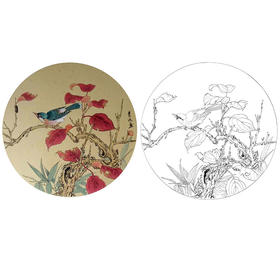 戴青池工笔花鸟小品白描底稿-多种白描尺寸可选-DQ28