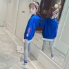 【女童服】2019年春季新款中小女童套装连帽卫衣假两件打底裤两件套时尚女装 商品缩略图0