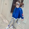 【女童服】2019年春季新款中小女童套装连帽卫衣假两件打底裤两件套时尚女装 商品缩略图1