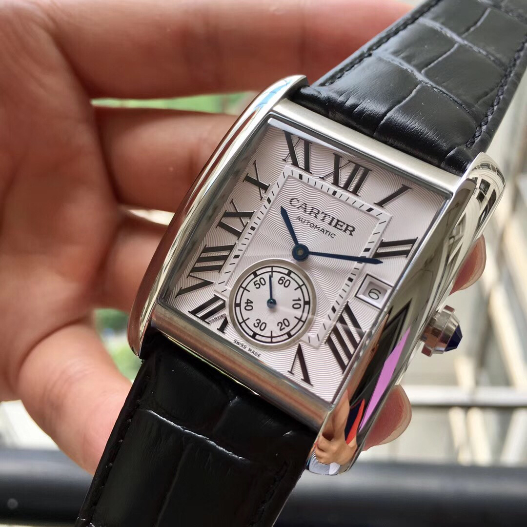 cartier-卡地亚 刘德华同款 坦克系列自动机械男表 搭载原版cal.
