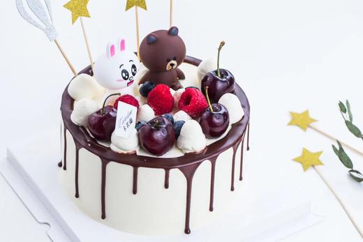 生日蛋糕/淋面奶油蛋糕/可妮兔与布朗熊的幸福生活 商品图0