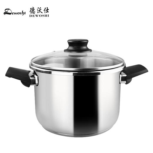 j-德沃仕不锈钢压力锅高压锅多用锅蒸锅22cm电磁炉燃气灶通用dsc22-6l