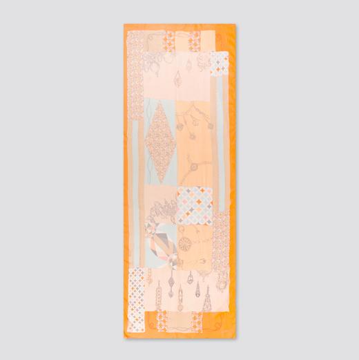 法国品牌renoma 出口韩国 桑蚕丝时尚印花围巾 商品图9