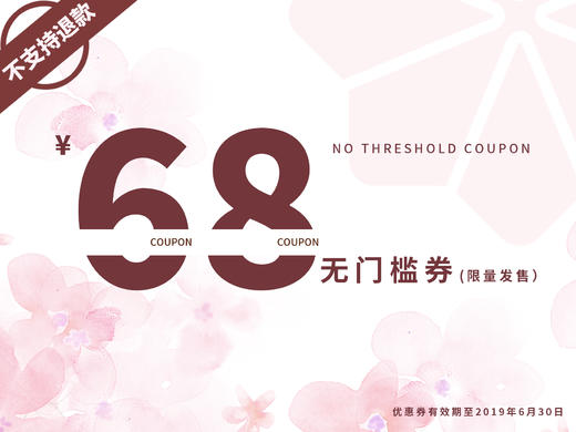 3.8元秒杀68元无门槛优惠券 限拍一件 不支持退款 商品图0