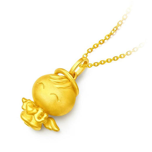 周大福3D福星宝宝暖萌小福星黄金吊坠真情宝宝R19381 约2.58g 商品图0