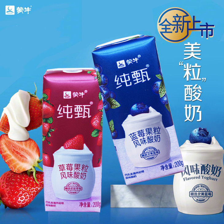 蒙牛纯甄果粒风味酸奶200g10